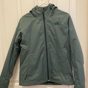 Women’s North-face winter jacket. Sage green. Size medium.
